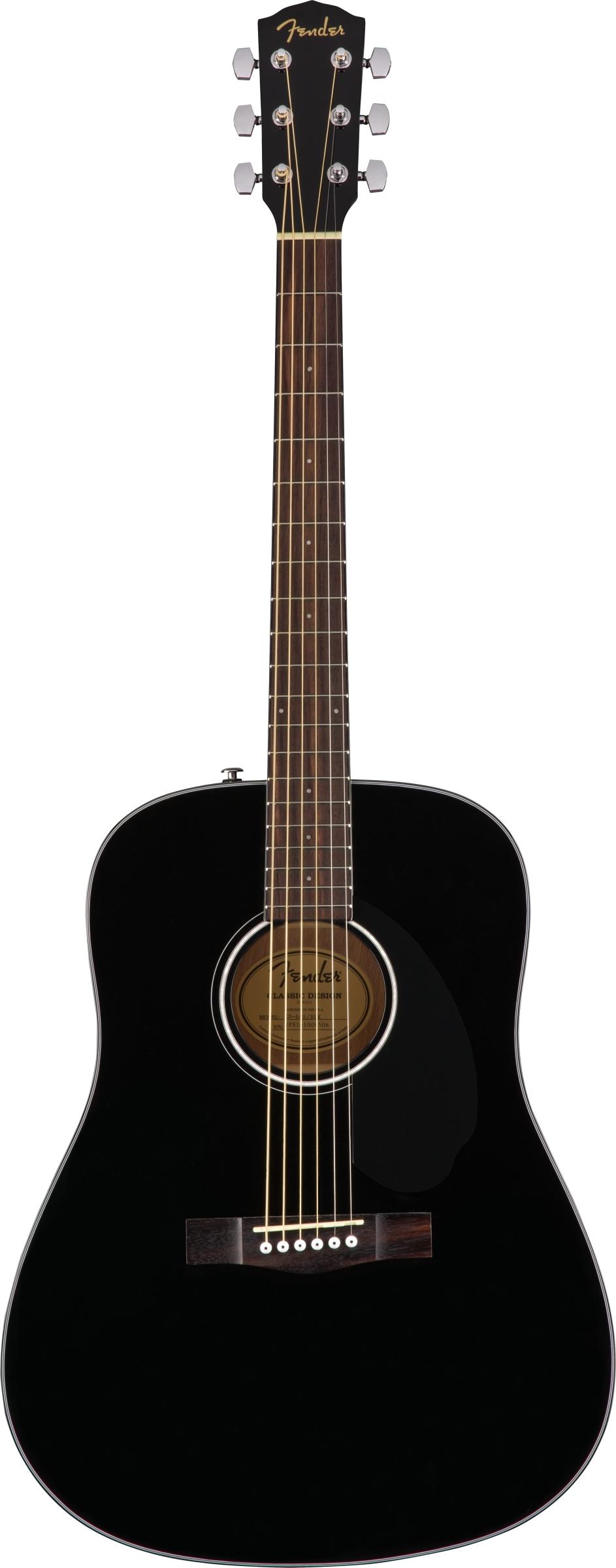 Акустическая гитара FENDER CD-60S BLACK WN