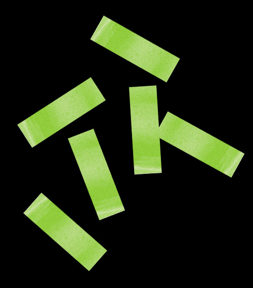 Конфетти бумажное 17х55 мм Светло-зеленое