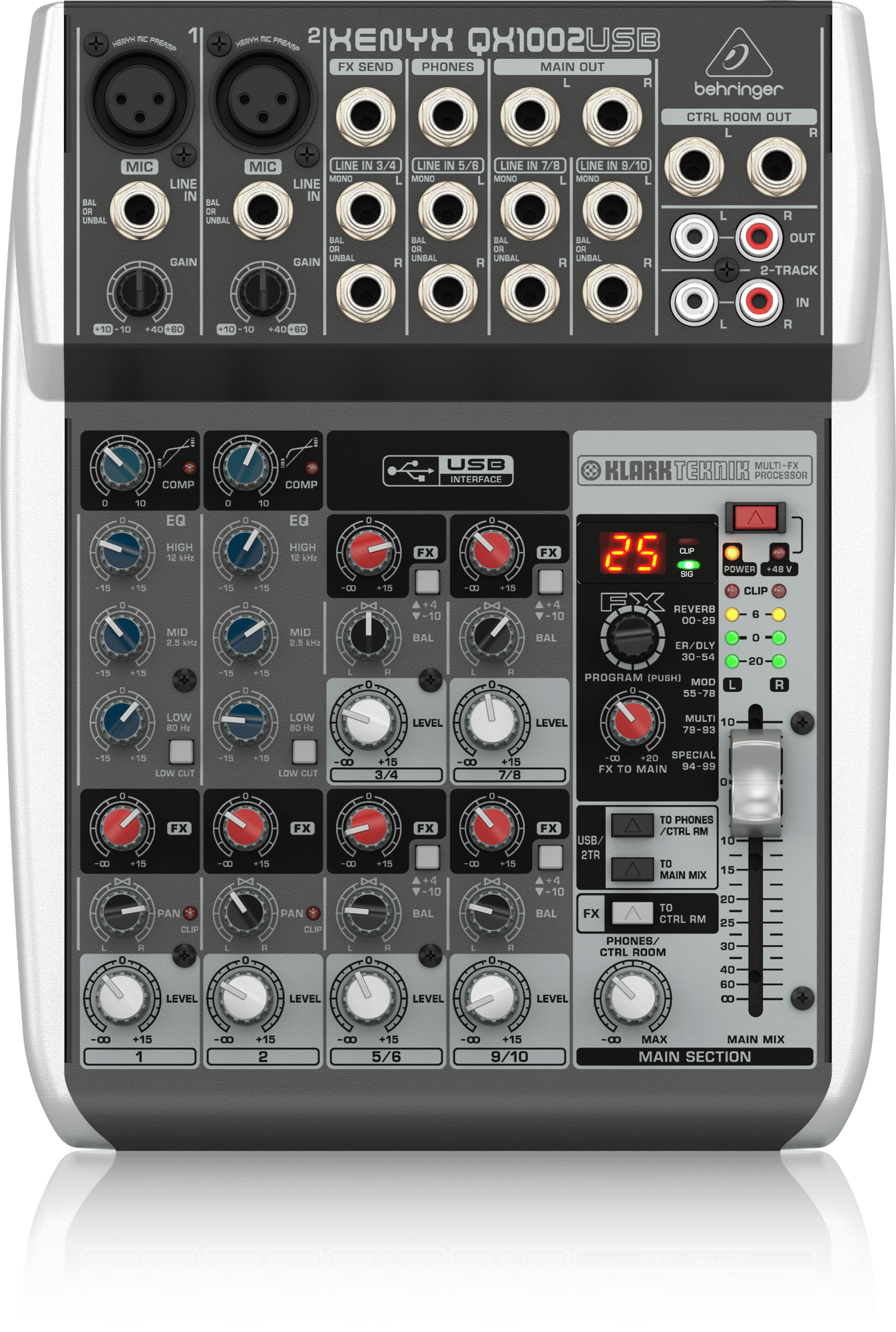 Микшер аналоговый Behringer XENYX QX1002USB