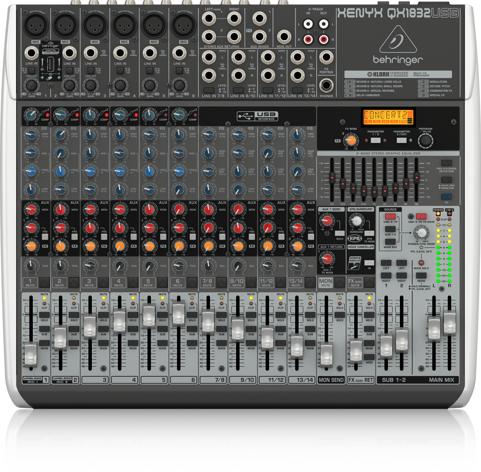 Микшер аналоговый Behringer XENYX QX1832USB