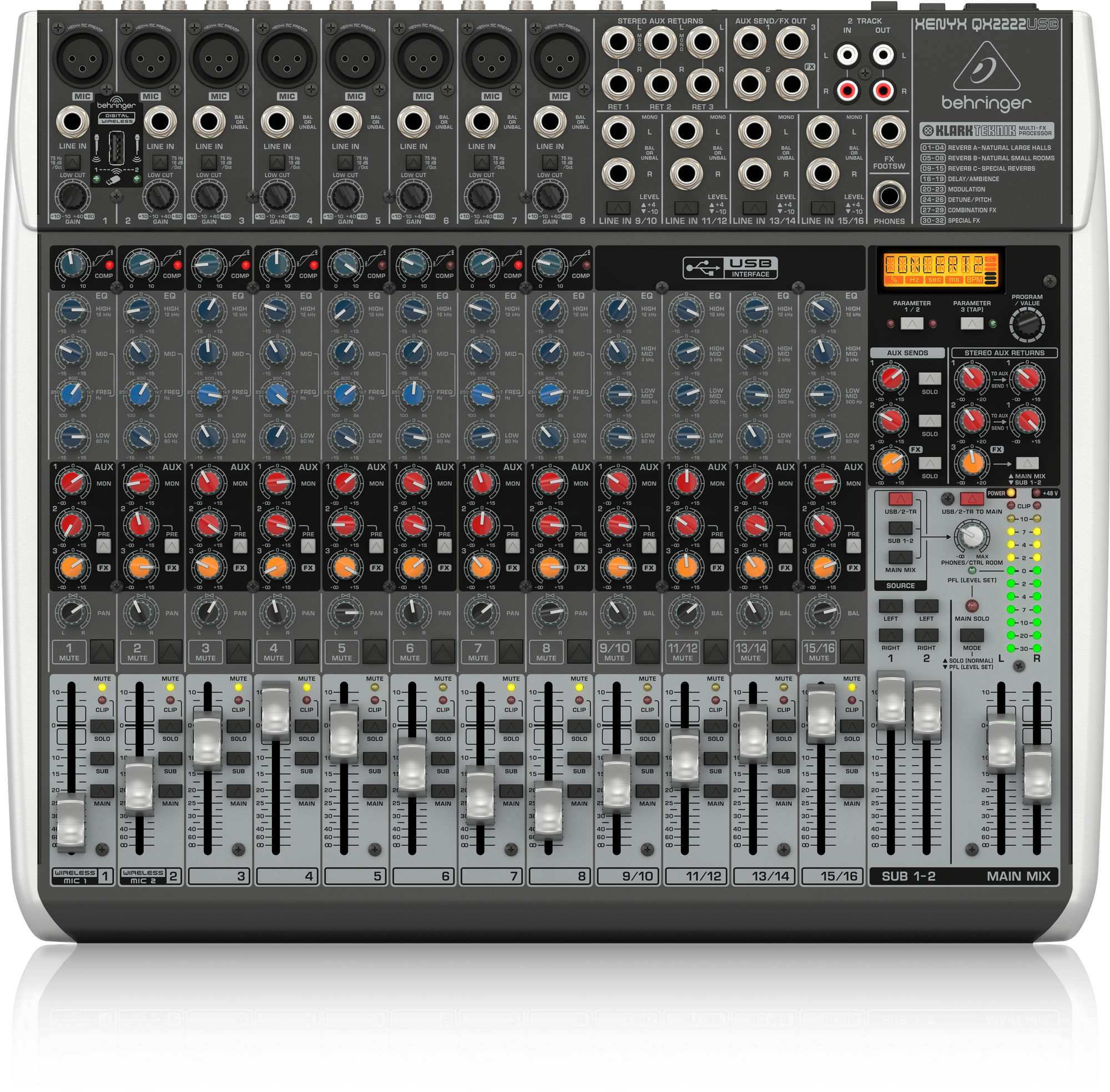 Микшер аналоговый Behringer XENYX QX2222USB