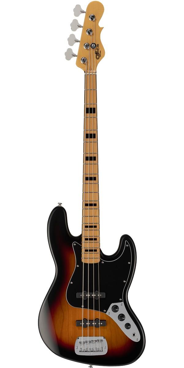Бас-гитара G&L Tribute JB 3-Tone Sunburst MP Ash/Poplar