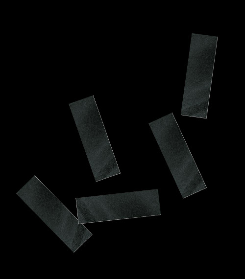 Конфетти бумажное 17х55 мм Черное