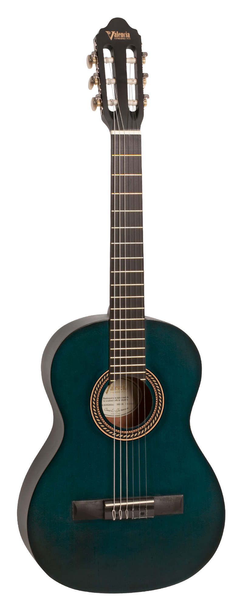Гитара классическая Valencia VC203TBU 3/4