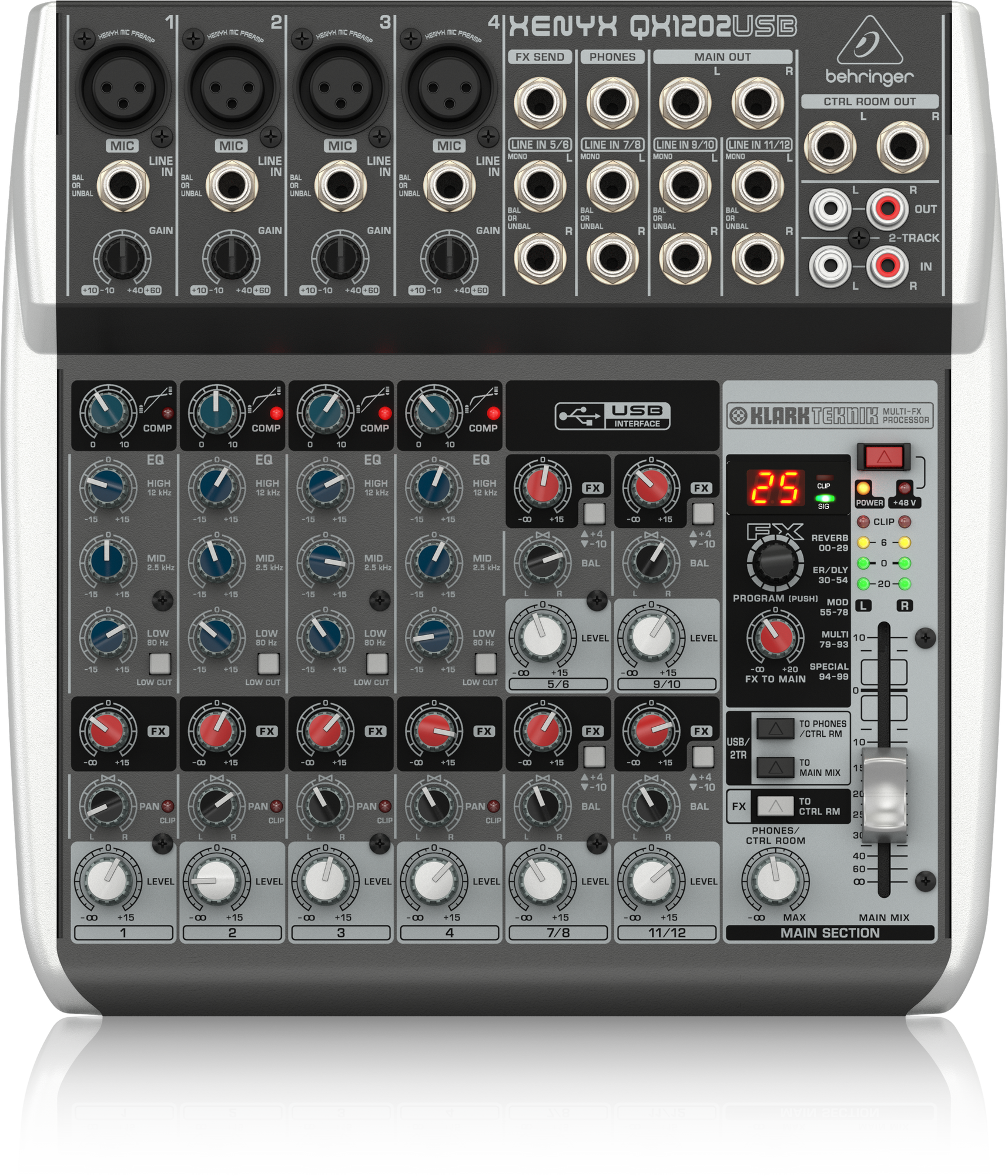 Микшер аналоговый Behringer XENYX QX1202USB