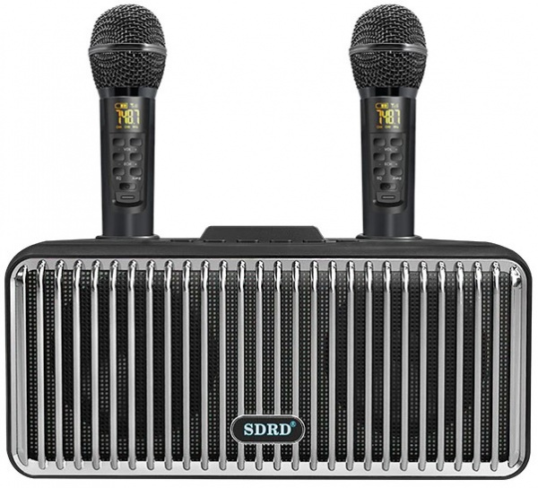 Караоке система с двумя радиомикрофонами  SDRD SD-319 Black