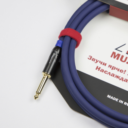 Гитарный кабель MUZKABEL JJFMK1S(RX) - 2 метра, JACK - JACK (Отсечка)