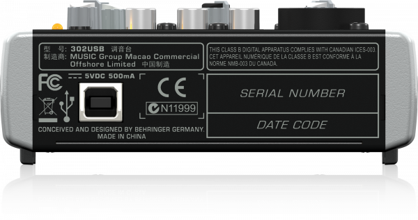 Микшер аналоговый Behringer XENYX 302USB