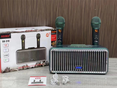 Караоке система с двумя радиомикрофонами  SDRD SD-319 Emerald Green