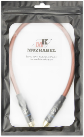 Патч-кабель MUZKABEL RCXMK5BP - 0.15 метра, RCA – RCA (Синее кольцо)