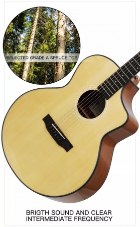 Трансакустическая гитара Smiger GN-30J-TR