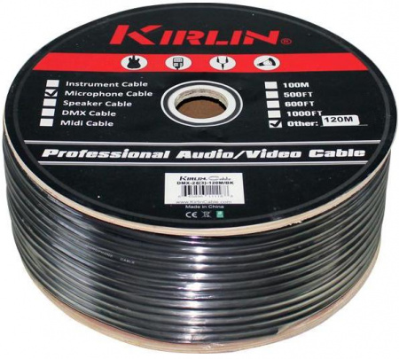 DMX кабель - Kirlin DMX-26-3, 2 Х 0.34 мм², 100м