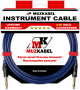 Гитарный кабель MUZKABEL JSLIK1(RX) - 10 метров, JACK - JACK (Отсечка)