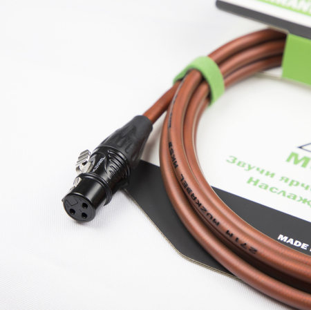 Аудио кабель MUZKABEL BSJMK5B - 1,5 метра, XLR (мама) - JACK (стерео)