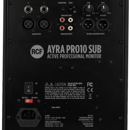 Студийный сабвуфер RCF AYRA PRO 10 SUB