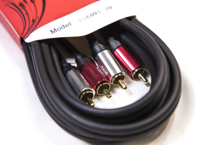 Аудио кабель MUZKABEL ELC093 - 3 метра, 2RCA - 2RCA