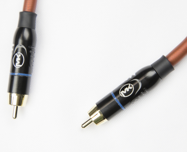 Патч-кабель MUZKABEL RCXMK5BP - 0.5 метра, RCA – RCA (Синее кольцо)