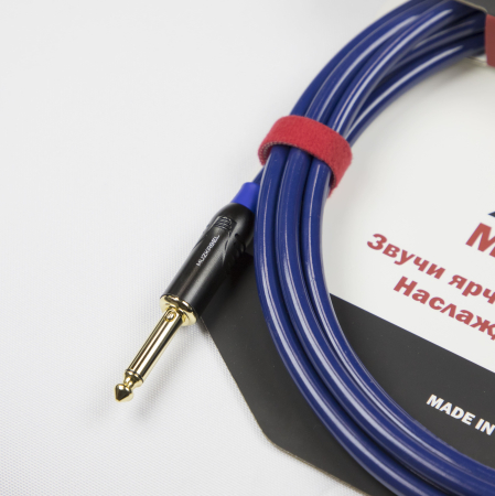Гитарный кабель MUZKABEL JSLIK1(RX) - 10 метров, JACK - JACK (Отсечка)