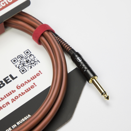 Гитарный кабель MUZKABEL JZMK5B(R) - 2 метра, JACK - JACK (Угловой)