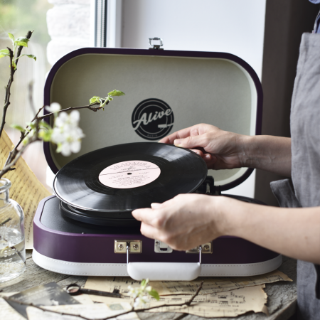 Виниловый проигрыватель Alive Audio VINTAGE VNT-02-BN Blueberry Nights