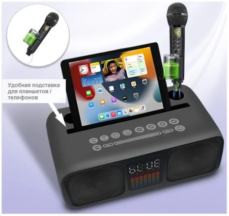 Караоке система с двумя радиомикрофонами SDRD SD 318 Dark Blue