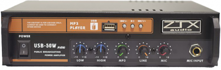 Трансляционный усилитель ZTX audio USB-50W