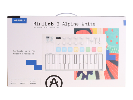 MIDI клавиатура ARTURIA MiniLAB 3 Alpine White