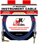 Гитарный кабель MUZKABEL JZMK5N(R) - 1 метр, JACK - JACK (Угловой)