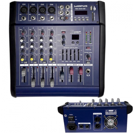 Микшер с усилителем Opus PMX402D-USB