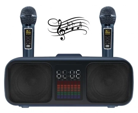 Караоке система с двумя радиомикрофонами SDRD SD 318 Dark Blue