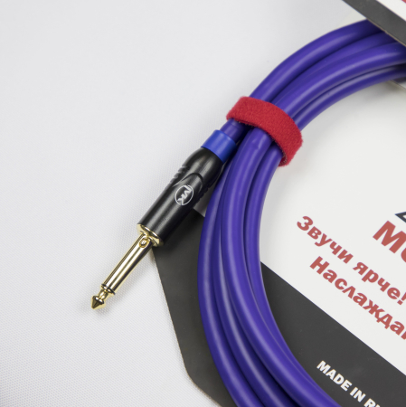 Гитарный кабель MUZKABEL JJFMK1V(RX) - 1,5 метра, JACK - JACK (Отсечка)