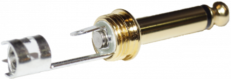 Разъем Jack (mono) MUZKABEL MJ-2G YE