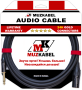 Гитарный кабель MUZKABEL FJSIK4B - 1,5 метра, JACK (моно) - XLR (папа)