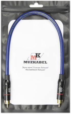Патч-кабель MUZKABEL RSLIK1P - 0.3 метра, RCA – RCA (Красное кольцо)
