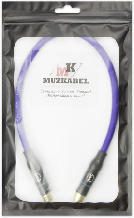 Патч-кабель MUZKABEL RSFIK4VP - 0.5 метра, RCA – RCA (Синее кольцо)
