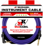 Гитарный кабель MUZKABEL JFNIK4V(R) - 1 метр, JACK - JACK (Угловой)