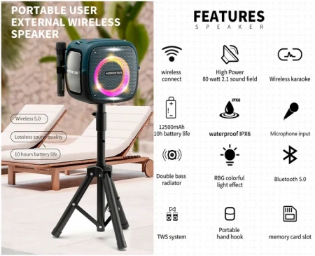 Портативная колонка Hopestar Party One Grey