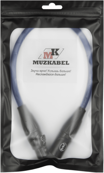 Патч-кабель MUZKABEL XXSMK5NP - 0.1 метра, XLR - XLR